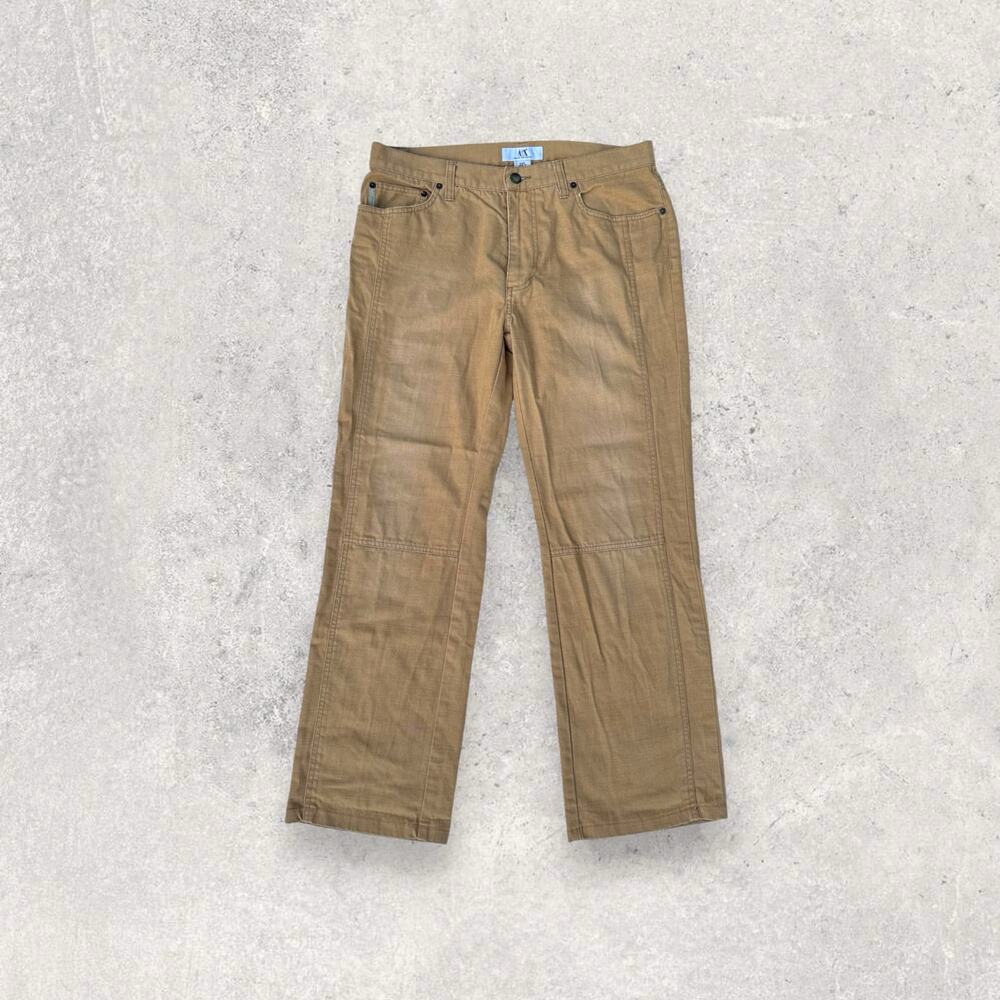 Armani Exchange Men’s Casual Straight-Leg Pants - Khaki, Size 33R